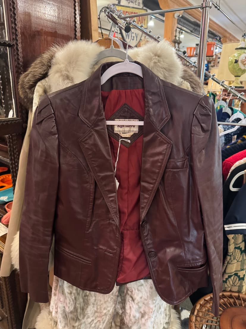 1960s/1970s Genuine Leather High Sierra Burgundy Jacket