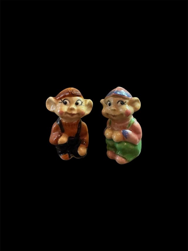Vintage Elf Salt & Pepper Shakers Made in Japan