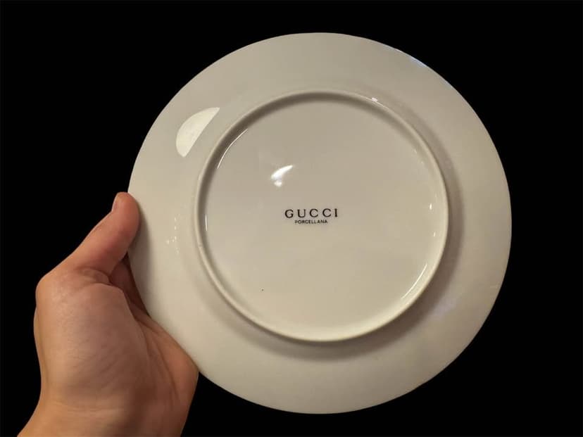 Vintage Gucci Guccissimo Plate & Mug Set of 12, Multi-Colored, photo 3 of 3