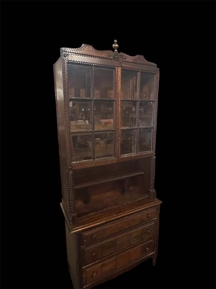 Antique Tramp Art Hutch