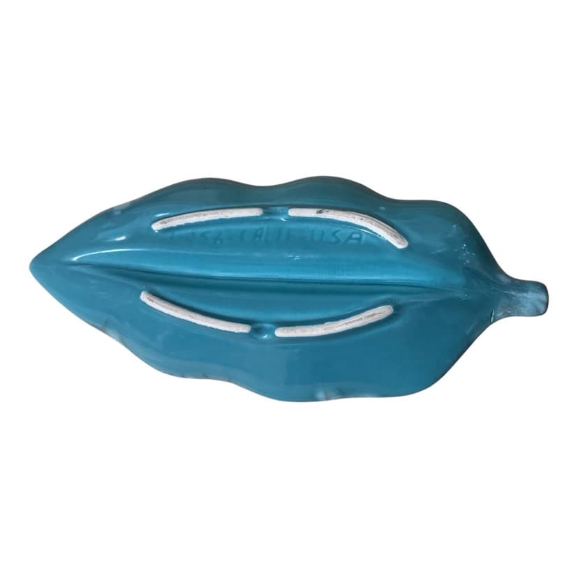 Blue Leaf MCM California USA Pottery Ashtray, photo 3 of 3