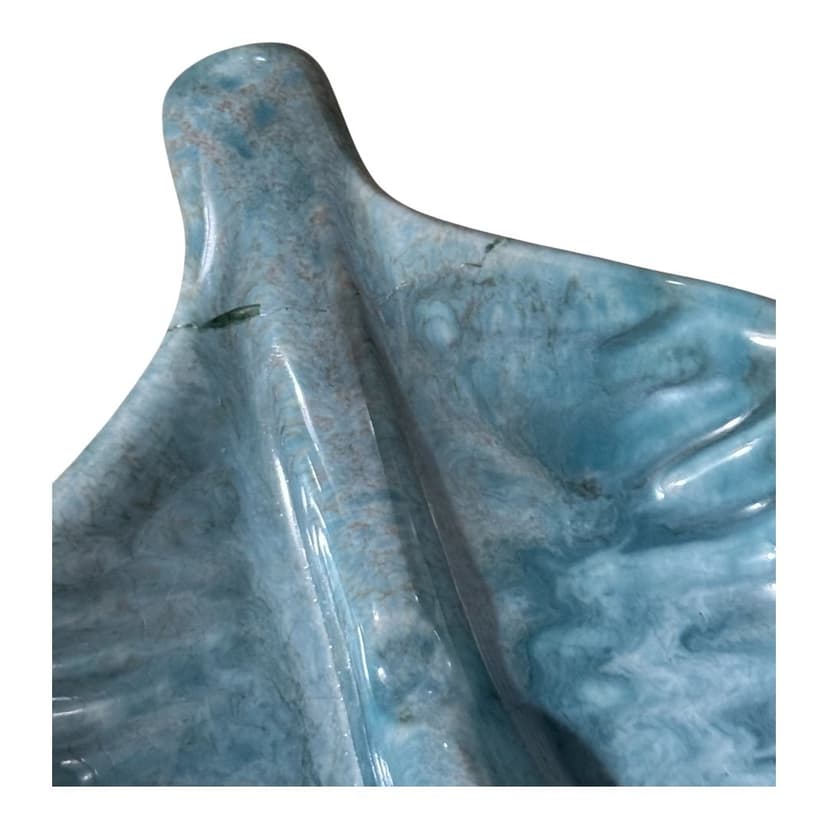 Blue Leaf MCM California USA Pottery Ashtray, photo 2 of 3