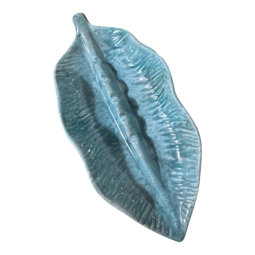 Blue Leaf MCM California USA Pottery Ashtray