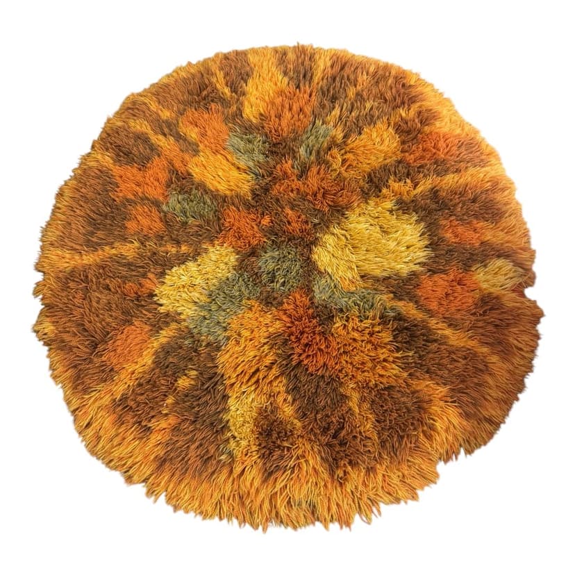 Vintage Swedish Rya Rug