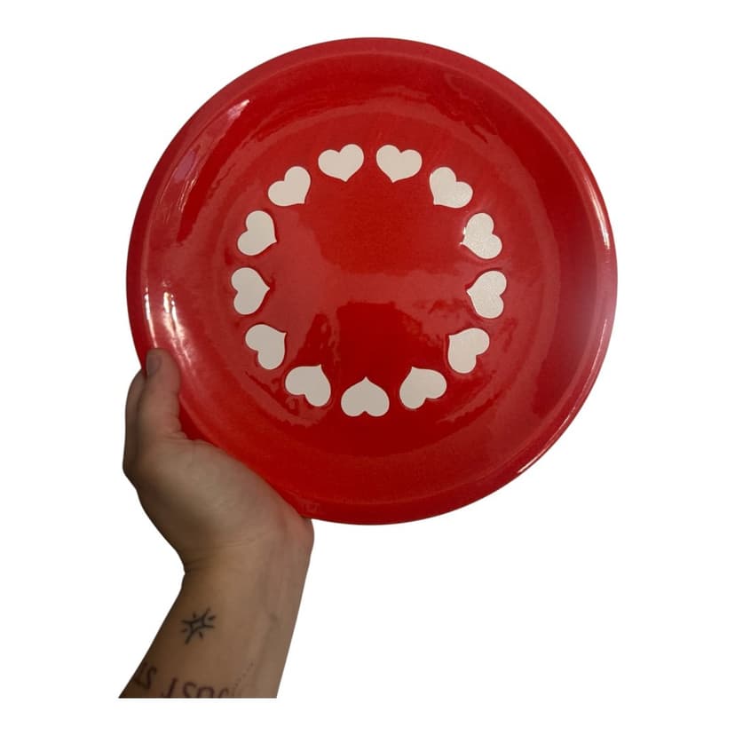 Set of 2 Waechtersbach Heart Collection Plates
