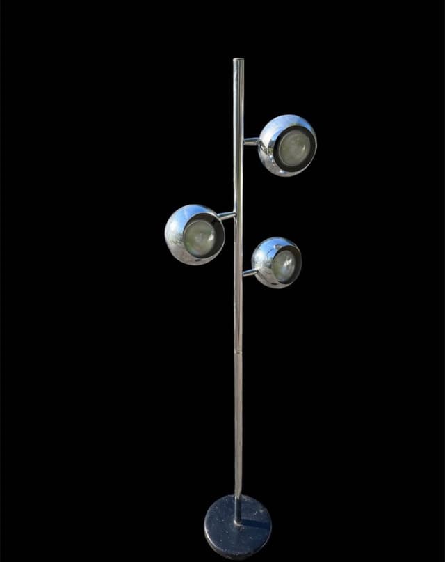 Vintage MCM Chrome Eyeball Floor Lamp