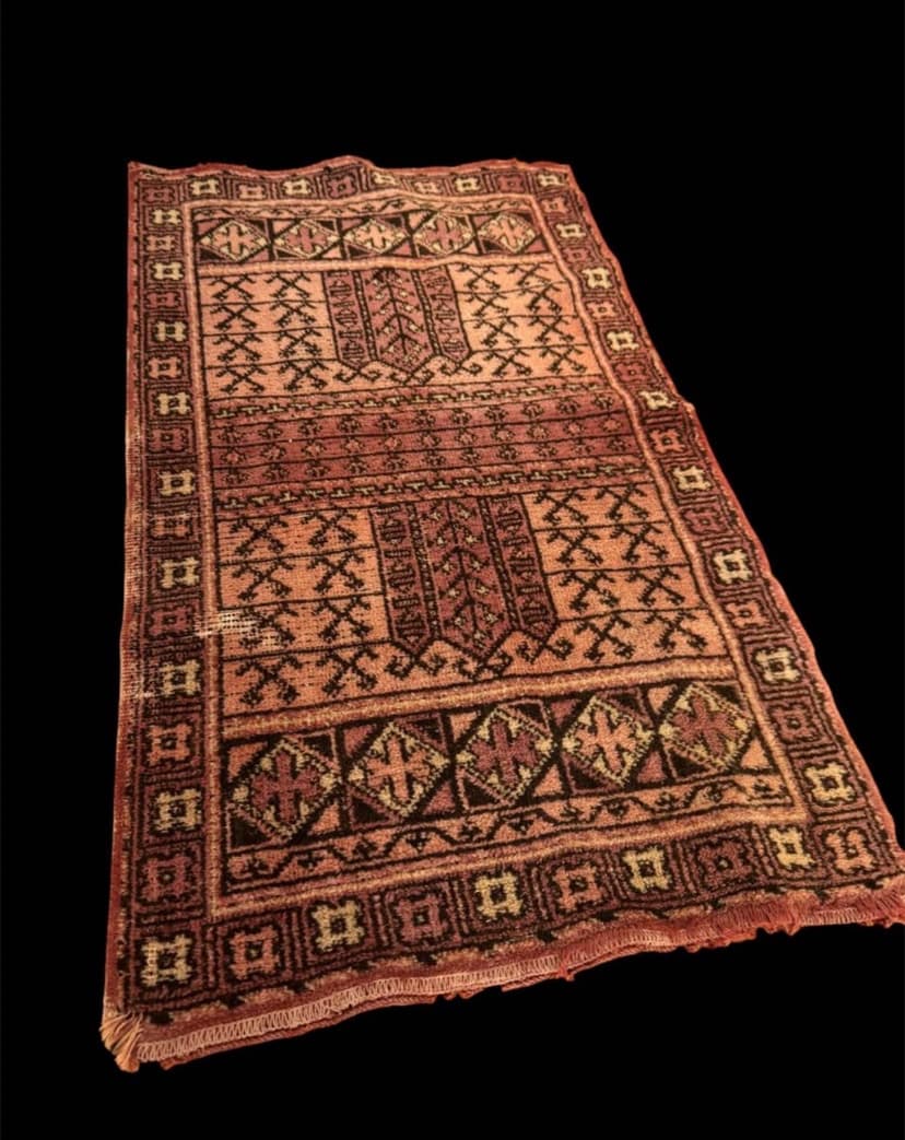 Antique Turkish Kilm Woven Prayer Rug