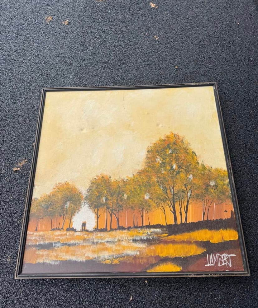 Signed & Framed Mid Century Oil Painted