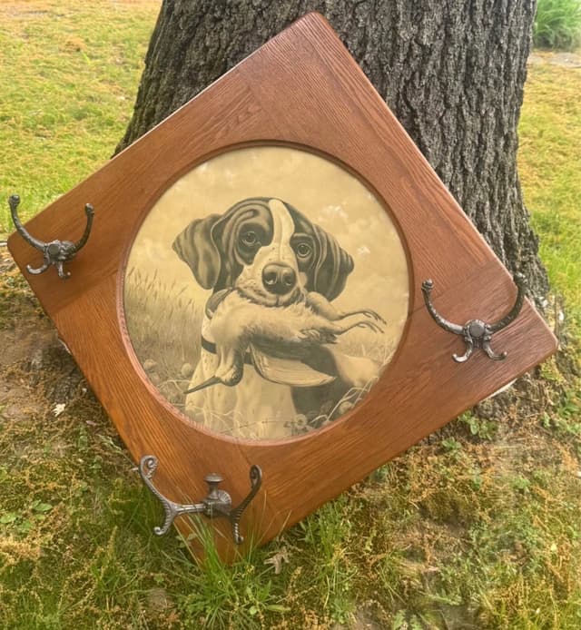 Antique Hunting Dog Coat Rack