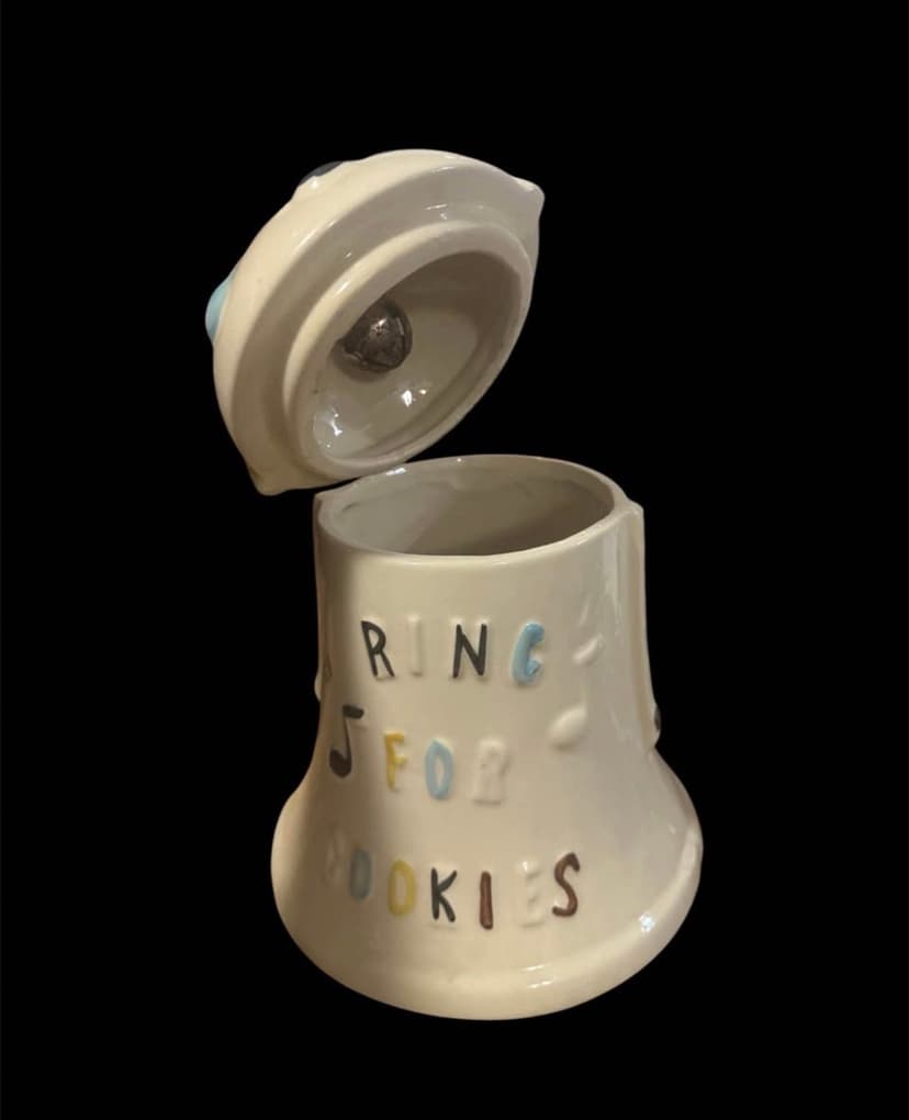 1950s ‘Ring the Bell for Cookies’ Cookie Jar, American Bisque USA, Multi-colored, photo 2 of 3