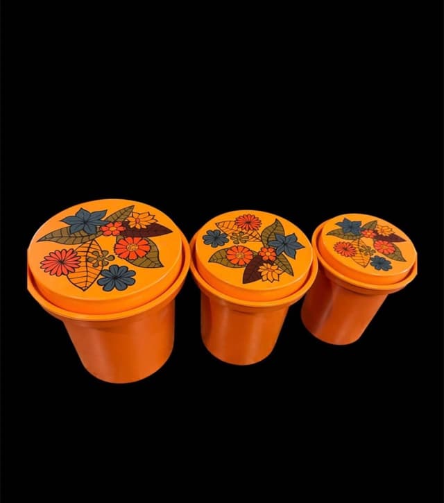 Vintage Floral Rubbermaid Canister Set