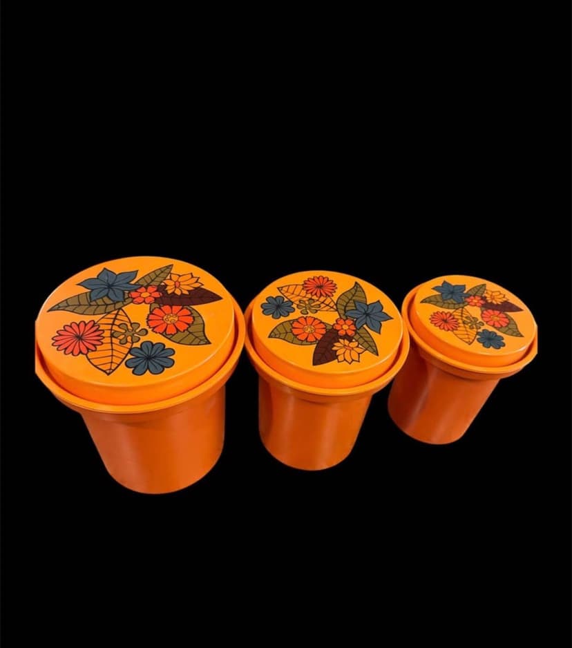 Vintage Floral Rubbermaid Canister Set