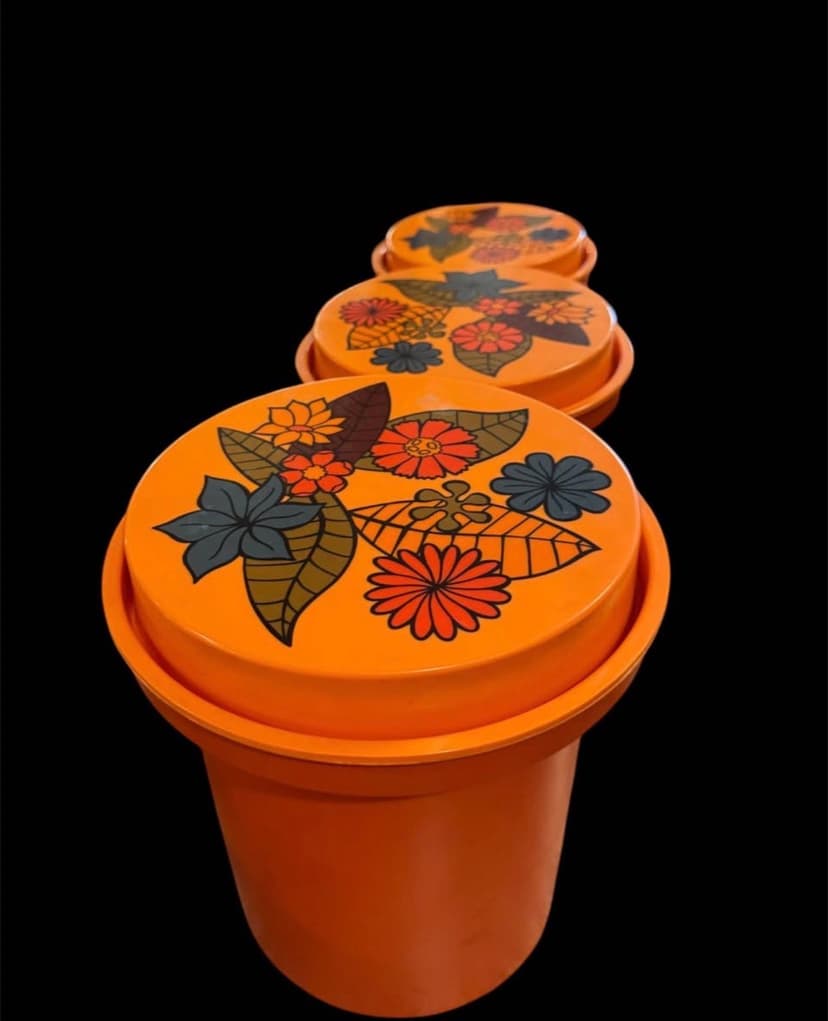 Vintage Floral Rubbermaid Canister Set, Multi-colored, photo 2 of 2