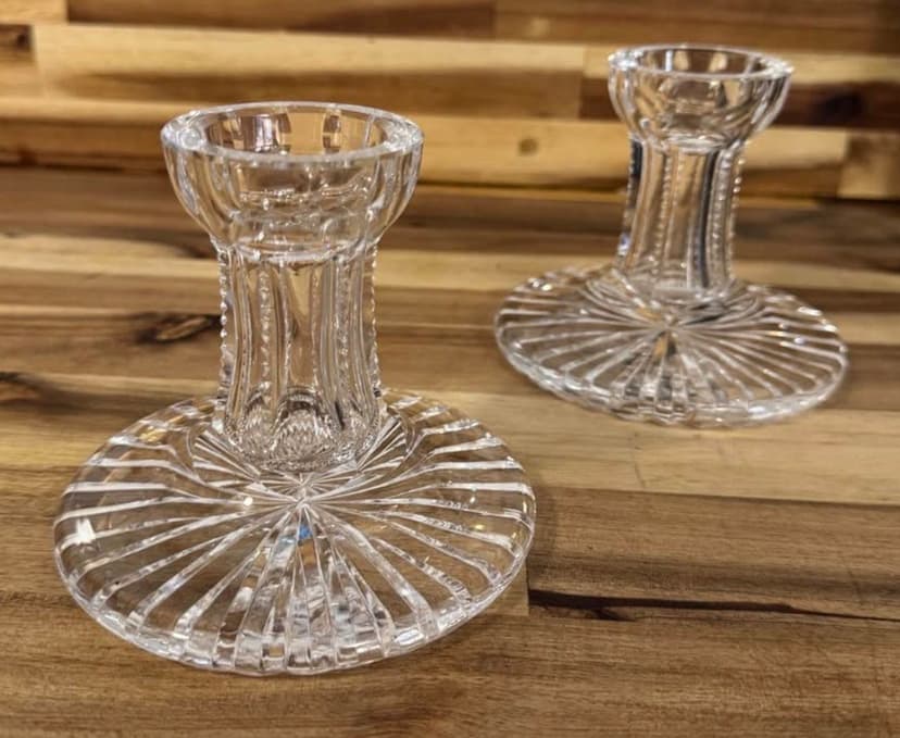 Waterford Crystal “Laurel” Candle Holder Set