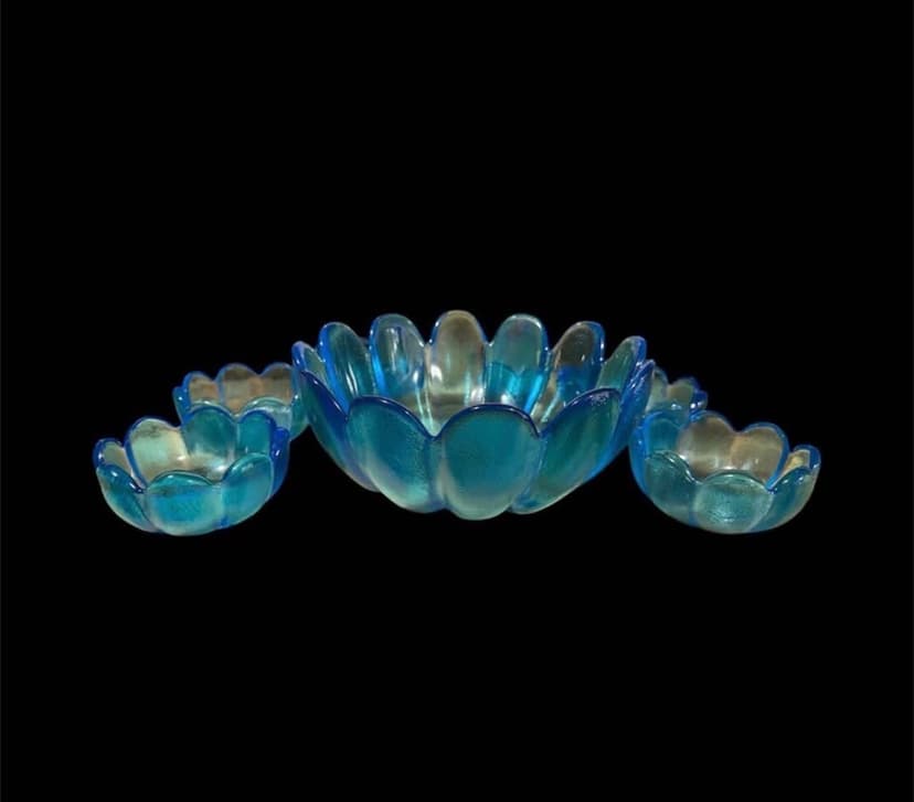 Indiana Glass Salad Bowl Set, Blue, photo 2 of 2