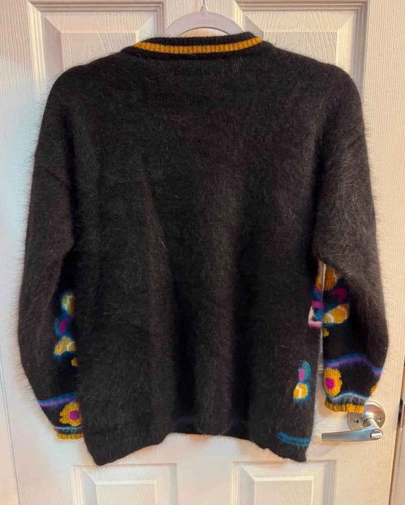 Vintage Funky Art Deco Sweater, Rafaella, Multi-colored, photo 2 of 2