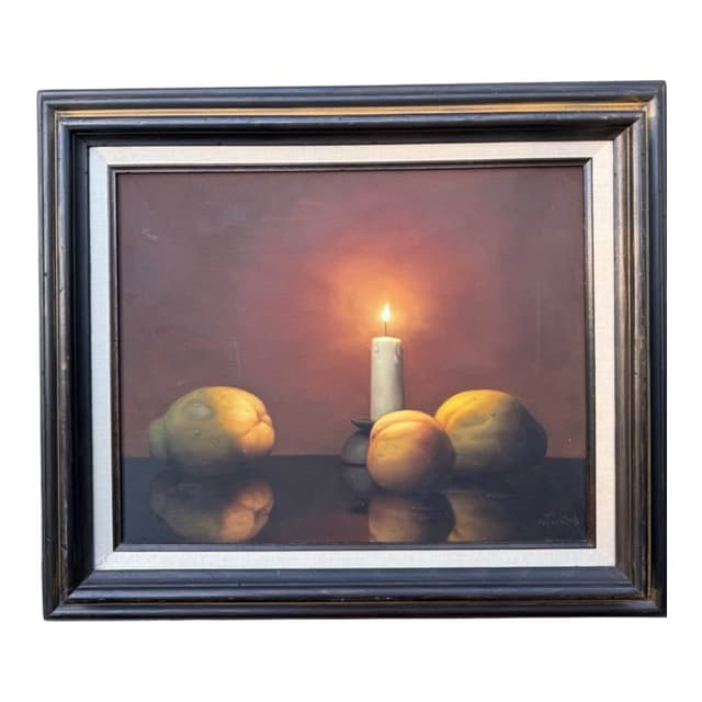 Vintage Jackson Still Life Oil Painting with Authentic Certification Merrill Chase Galleries